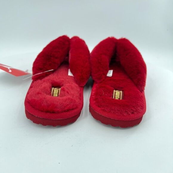 Puma Fluff Flip Slide 'Persian Red Team Gold Women’s Flat Sandals Size 6 - Picture 10 of 12